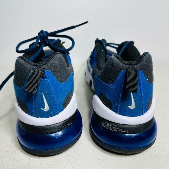 Nike Air Max 270 React Navy Blue Silver BQ0103-401 Size Youth 6Y - Women 7.5 - Picture 4 of 7